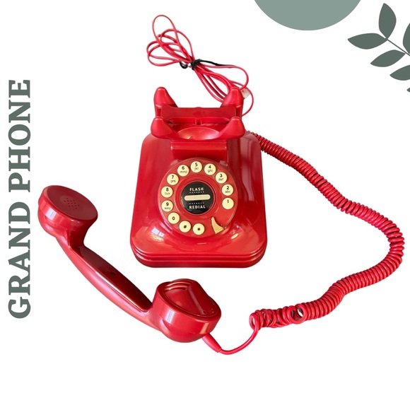 Crosley Retro Red Rotary Phone Pottery Barn Like New - Picture 3 of 5